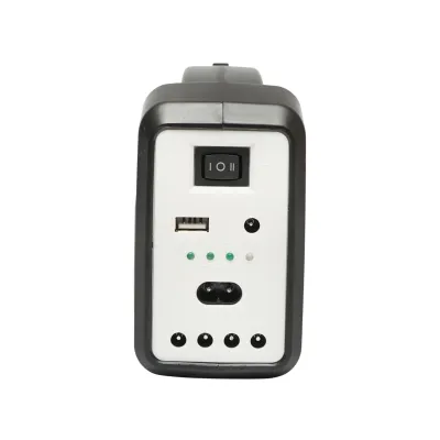 Kit iluminat portabil LED cu 3 becuri/proiector, panou solar si baterie 6V, 4.5 Ah pentru pescuit camping GD-7COB - imagine 7