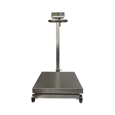 Cantar electronic de podea tip platforma 1500 kg cu roti si brat pliabil Breckner Germany