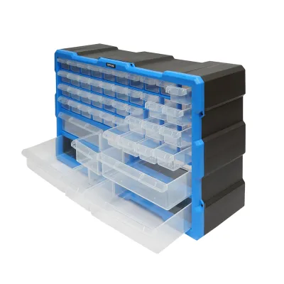 Cutie depozitare albastra din plastic modulara, 46 sertare 620x157x360mm Breckner Germany - imagine 2