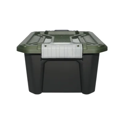 Cutie, lada depozitare heavy duty 12L cu capac, verde 385x295x175mm Breckner Germany - imagine 2