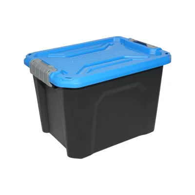 Cutie, lada depozitare heavy duty 18L cu capac, albastra 385x295x260mm Breckner Germany - imagine 3