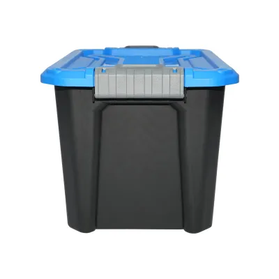 Cutie, lada depozitare heavy duty 18L cu capac, albastra 385x295x260mm Breckner Germany - imagine 2