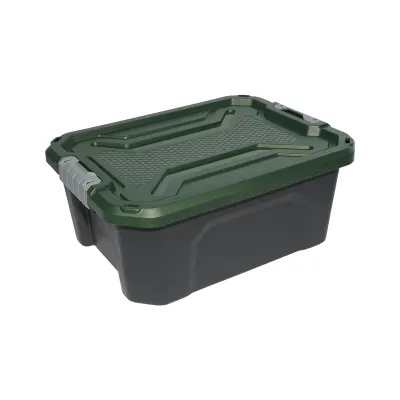 Cutie, lada depozitare heavy duty 20L cu capac, verde 490x380x200mm Breckner Germany - imagine 3