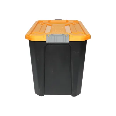 Cutie, lada depozitare heavy duty 60L cu capac, galbena 580x380x405mm Breckner Germany - imagine 2