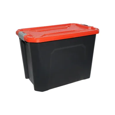 Cutie, lada depozitare heavy duty 60L cu capac, rosu 580x380x405mm Breckner Germany - imagine 3