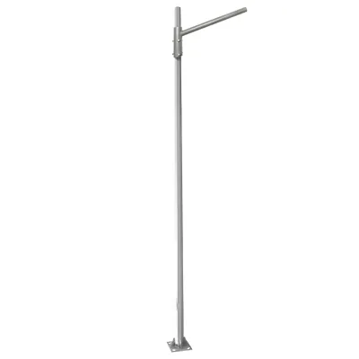 Stalp octogonal 4M cu brat orizontal pentu iluminat stradal