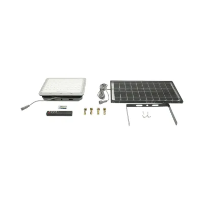 Proiector LED 200W cu panou solar bifacial 20W, baterie 20000mAh si telecomanda IP66 Breckner Germany - imagine 5