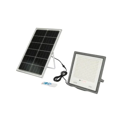 Proiector LED 300W, 6400K cu panou solar 30W, baterie Li-ion 30Ah si telecomanda Breckner Germany