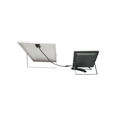 Proiector LED 300W, 6400K cu panou solar 30W, baterie Li-ion 30Ah si telecomanda Breckner Germany - imagine 2