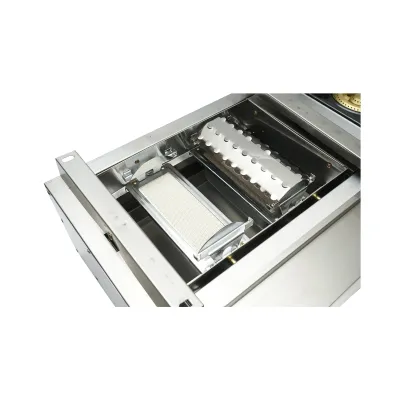 Gratar camping cu grill 2 arzatoare si 1 zona de gatit 676x400x185mm - imagine 7