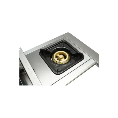 Gratar camping cu grill 2 arzatoare si 1 zona de gatit 676x400x185mm - imagine 8