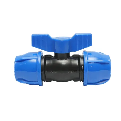 Robinet mufa cu bila compresiune PEHD D32x32mm, PN16, pentru sisteme de irigatii