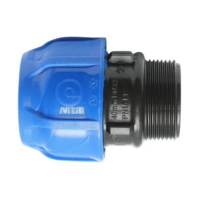 Racord compresiune cu filet exterior D40mmx1-1/2 toll, PN16 pentru sisteme de irigatii