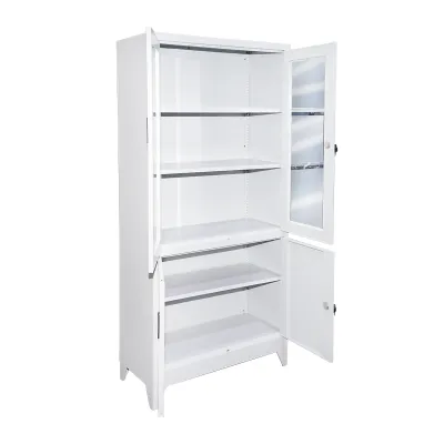 Dulap metalic cu 2 usi de sticla si 2 usi pline securizate 1900x900x400mm - imagine 3