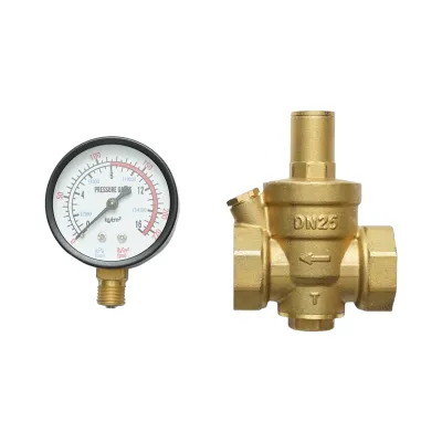 Regulator de reducerea a presiunii apei 1-1 tol, reglabil cu sita filtrare si manometru DN25 pentru instalatii solare rezidentiale - imagine 5