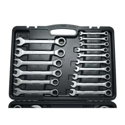Trusa 22 chei combinate cu clichet 6-32mm CrV Breckner Germany - imagine 4