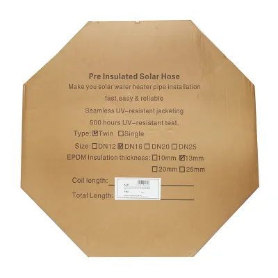 Teava 20m dubla din inox DN16-3/4 gofrata, flexibila, izolat cu cablu pentru sonda temperatura pentru instalatii solare rezidentiale - imagine 4
