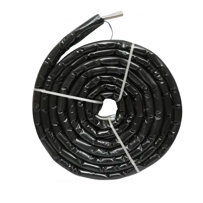 Teava 10m dubla din inox DN16-3/4 gofrata, flexibila, izolat cu cablu pentru sonda temperatura pentru instalatii solare rezidentiale - imagine 3