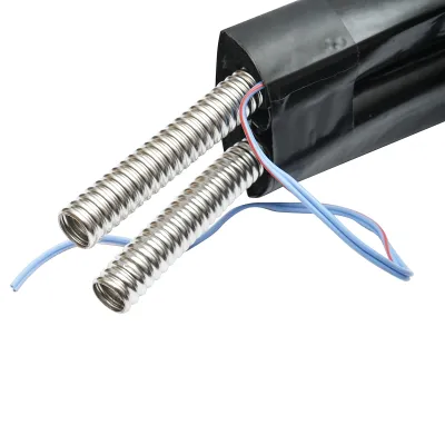 Teava 10m dubla din inox DN16-3/4 gofrata, flexibila, izolat cu cablu pentru sonda temperatura pentru instalatii solare rezidentiale - imagine 2