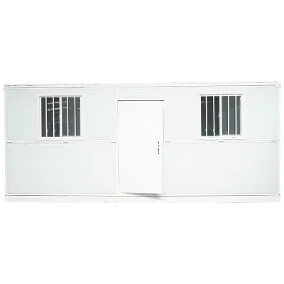 Container tip casa, birou pliabil 5800x2460x2510mm cu 2 geamuri, usa simpla, instalatie electrica