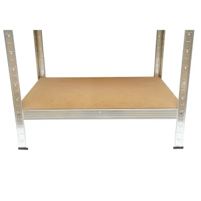 Raft metalic cu 4 polite MDF, 144x70x40cm, 50kg/polita, montaj fara suruburi Breckner Germany - imagine 4