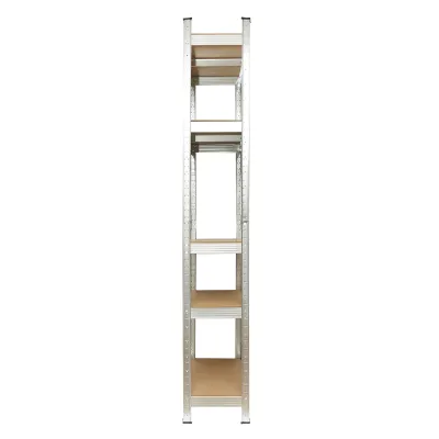 Raft metalic cu 5 polite MDF, 180x60x30cm, 100kg/polita, montaj fara suruburi Breckner Germany - imagine 3