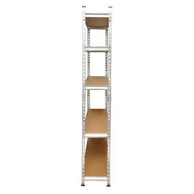 Raft metalic cu 5 polite MDF, 180x90x30cm, 120kg/polita, montaj fara suruburi Breckner Germany - imagine 3