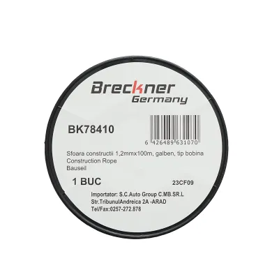 Tambur sfoara galbena pentru zidarie 1.2mmx100m Breckner Germany - imagine 2