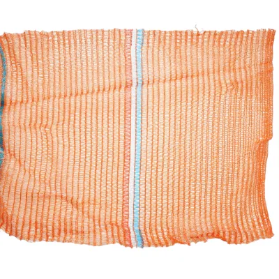 Sac plasa cu maner 600x400mm tip Raschel pentru legume 20Kg portocaliu - imagine 2