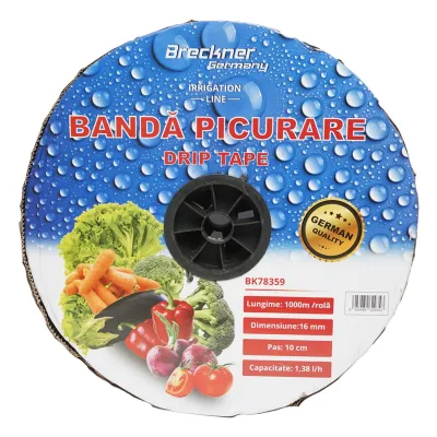 Banda picurare apa, rola 1000M 1.38L/H, D16mm. pas 10cm Breckner Germany - imagine 4