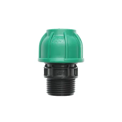 Racord compresiune cu filet exterior D25mmx1 toll, PN10 Bar pentru sisteme de irigatii