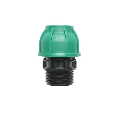 Racord compresiune cu filet exterior D32mmx1-1/4 inch, PN10 bar pentru sisteme de irigatii