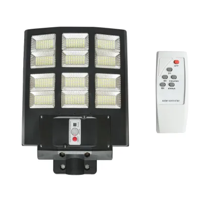 Lampa solara LED 600W cu panou solar 18W, baterie LiFePO4 15000mAh, 6500K, 2090lm, senzor de miscare, telecomanda IP65 Breckner Germany