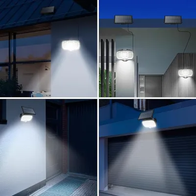 Lampa solara LED cu panou 0.8W de perete, baterie 3.7V, 1200mAh si senzor de miscare Breckner Germany - imagine 6