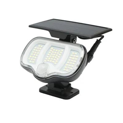 Lampa solara LED cu panou 0.8W de perete, baterie 3.7V, 1200mAh si senzor de miscare Breckner Germany