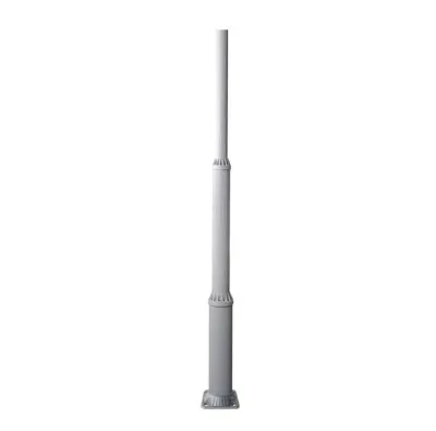 Stalp iluminat 5m din aluminiu cu flansa montare pe beton Breckner Germany