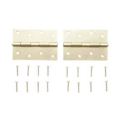 Set 2 balamale mobilier tip fluture 100x70mm, otel zincat auriu, suruburi incluse