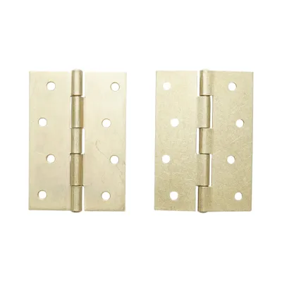 Set 2 balamale mobilier tip fluture 100x70mm, otel zincat auriu, suruburi incluse - imagine 2