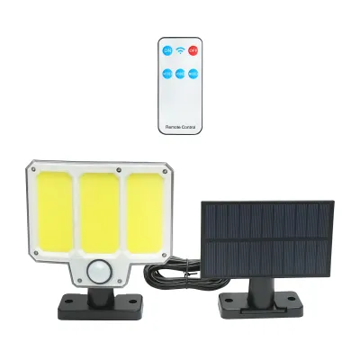 Lampa LED cu panou solar 1.4W/5.5V, baterie 1500mAh, senzor de miscare si telecomanda IP65 Breckner Germany