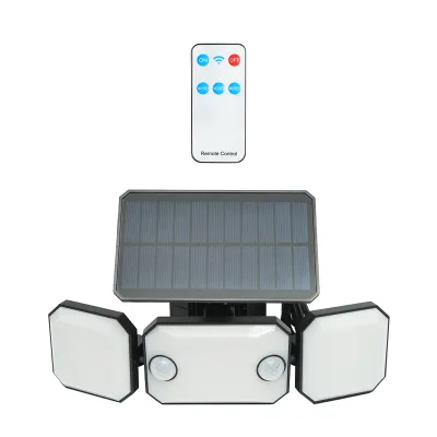 Lampa LED cu panou solar 1.8W/5.5V, baterie 2000mAh, senzor de miscare si telecomanda IP65 Breckner Germany