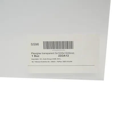 Placa plexiglas transparent 5x1220x1220mm - imagine 2