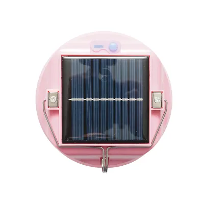 Lampa LED 300W cu panou solar si baterie 3600mA, roz - imagine 2