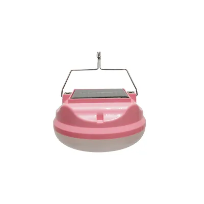 Lampa LED 300W cu panou solar si baterie 3600mA, roz - imagine 4