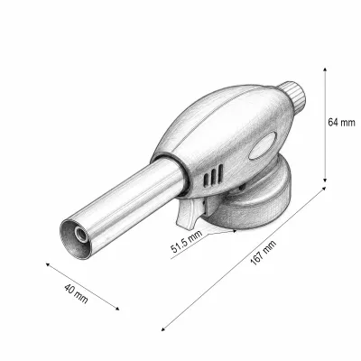 Cap arzator tip pistol pentru butelie gaz spray 227g, aprindere piezo, temperatura 1300°C Flame Gun 915 - imagine 4