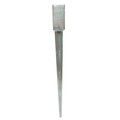 Suport stalp tip tarus 71x71x750mm, otel zincat galvanizat - imagine 2