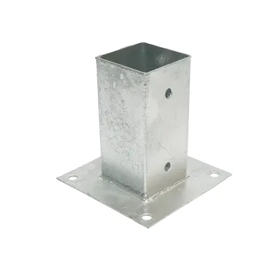 Suport stalp patrat aplicat 71x71x150mm, otel zincat