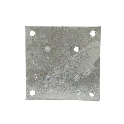 Suport stalp patrat aplicat 71x71x150mm, otel zincat - imagine 4
