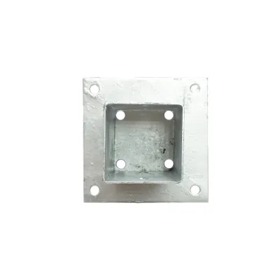 Suport stalp patrat aplicat 71x71x150mm, otel zincat - imagine 3