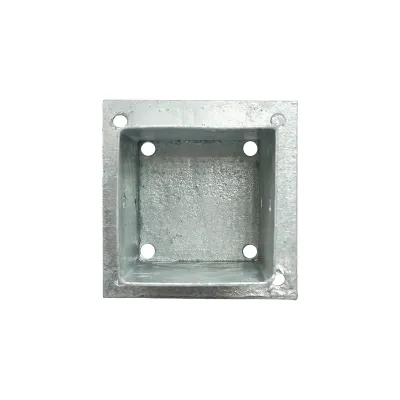 Suport stalp patrat aplicat 91x91x150mm, otel zincat - imagine 3