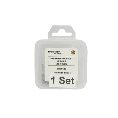 Insertie spiralata pentru reparat filete M5x0.8mm 25 piese Breckner Germany - imagine 4
